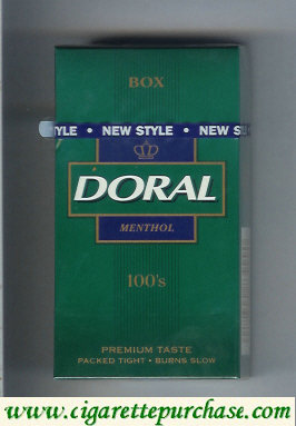 Doral Premium Taste Guaranteed Menthol 100s cigarettes hard box